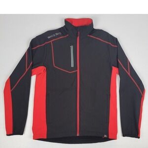 Boardroom Mobil 1 Racing Jacket Black‎ Red Full Zip Pegasus Logo Two Tone Medium